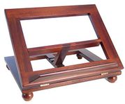 Dark mahogany wood bible book stand 16" by 10" adjustable table top