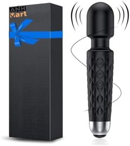 ANH MART Full Body Massager Handheld Waterproof Vibrate Wand Massage Cordless Machine with 20 Vibration Modes - 8 Speeds, Battery Powered Massager for Women and Men - MULTICOLOUR