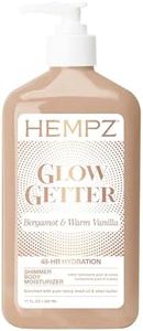 Hempz Glow Getter Body Lotion, Hydrating Moisturizer with Shimmer, 17 oz.