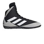 adidas Men's Mat Wizard 5 Wrestling Shoe, Black/Grey/White, 10 UK