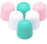 Self Closing Toothpaste Caps 6-Pack by Tilcare - No Waste Cap Dispensers for Adult and Kids Bathroom - Mess-Free Toothpaste Lids - Easy to Use, Food Grade Silicone and BPA-Free Toppers