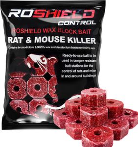 ROSHIELD Rat Poison Blocks 300g – Rodent Control Bait
