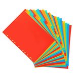 20 Pcs Binder Dividers, Tab Index Dividers for 3 Ring Binders Notebooks, A4 Plastic Binder Index Dividers 11 Holes (20)