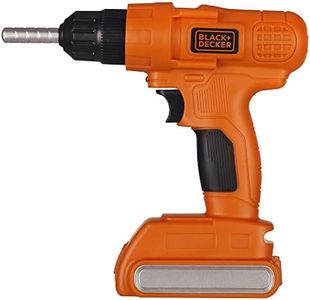 Black + Decker Jr. Electronic Power Drill, Boys, Kids Pretend Play Tool with Realistic Light, Sound & Action!