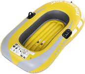 Inflatable Kayak Canoe, PVC Fishing Kayaks Raft 1 Person Rowing Boat Inflatable Sport Tender Dinghy Boat for Adults Kids Youth Camping Gifts Air Boat Fishing Drifting Diving