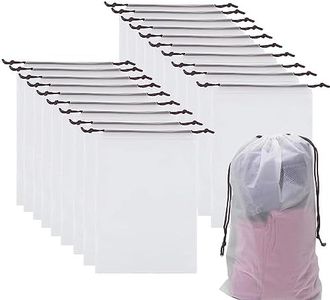 Sac À Chaussures De Voyage, 20 Pièces 40 x 30CM Sacs à Chaussures Transparents avec Cordon, Housse Chaussures pour Organiser et Ranger Chaussures
