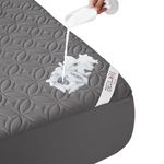 BEDLORE Waterproof Mattress Protector, Queen Size Mattress Pad Noiseless with Deep Pocket 6"-21" Depth, Soft & Breathable Dirt-Proof Bed Mattress Cover Washable for Home, Bedroom, Hotel (Gray)