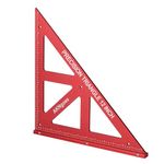 AKNgoes Precision Triangle Square 12inch, Metric & Imperial Scale Framing Square for Precise 90 and 45-Degree Measurement, Aluminum Alloy Architect Ruler for Carpenter