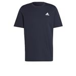 adidas Men's Essentials Single Jersey Embroidered Small Logo T shirt, Legend Ink, XL UK