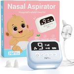 HEYVALUE Hospital Grade Nasal Aspirator for Baby, Nose Sucker with 9 Levels Suction, Night Light and Nursery Rhyme Soothing Function, Electric Nose Suction for Baby with Food-grade Silicone Tips, Blue