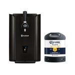 PerfectDraft Pro Black Home Beer Cooler and Dispenser System and Corona Extra Keg