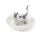 EYONGLION Cat Ring Holder Cat, Cute Animals Jewelry Holder Dish Tray For Women,Sliver Cat Gifts For Cat Lover/Cat Mom, Cat Themed Gifts for Girls Friends Valentine