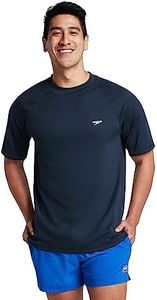 Speedo Men's UV Swim Shirt Short Sleeve Loose Fit Easy Tee