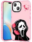 Qerrassa for iPhone 15 Case Cute Cartoon Character i 15 Case for Girly Teens Girls Women Phone Cover Fun Unique Kawaii Soft TPU Bumper Protective Case for iPhone 15, Pk Skull