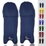 Bratla Cricket Batting Pads Covers Color Fit Neatly on Legguards Easily Put On Navy