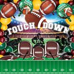 172pcs Football Party Supplies Disposable Sports Dinnerware Set Decorations Include Plates Napkins Background Table Cover Balloon Kit Party Favors for Game Day Super Bowl Sports Events, 24 Guests