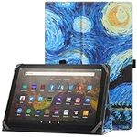 HoYiXi Universal Case for 10-11 inch Tablet Fire Max 11 2023 Release with Stand Folio and Hand Strap Protective Cover for 10”-11” Samsung Lenovo TECLAST Android Tablet - Starry night