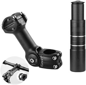 groword Bike Stem Riser,Adjustable MTB Stem,28.6mm Bike Fork Aluminum Adjustable 150mm,Bike Stem 31.8mm,Adjustable 120 Degree 110mm,Suitable for Mountain Bike, Road Bike, MTB, BMX