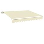 Greenbay 3.5x2.5m Garden Awning Replacement Fabric Top Cover Front Valance Cream