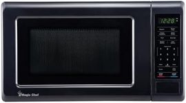 Magic Chef MC77MB Countertop Microwave Oven, Small Microwave for Compact Spaces, 700 Watts, 0.7 Cubic Feet, Black