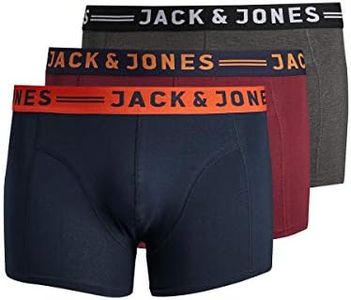 Jack & Jones Homme JACLICHFIELD TRUNKS NOOS Lot de 3 PLS, Burgundy, 6XL EU
