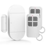 GuDoQi Door Alarm Sensor, Wireless Remote Window Alarm, 2 Remote Controls, 130 dB Siren, Magnetic Security Sensor, Entry Burglar Alert, Security Alarm Warning System for Home, Shop, Kids Safety