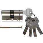 SEPOX 60mm(30/30) Anti-Snap Euro Door Lock Cylinder, High Security 6 Pin, Brass Body Stainless Steel Bar Enforced Anti-Drill Anti-Pick,Anti-Bump Door Barrel with 5 Keys