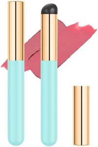 DUcare Fingerlike Silicone Lip Brush | Multi-purpose Makeup Blending Lipstick Brush with Lid (Blue)