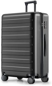 NINETYGO Large Spinner Suitcase, Hardshell Luggage for 10-14 Days Travel, Double Spinner Wheels, TSA Approved, 30 X 20 X 11 (Checked 28-Inch, Ebony Black, Rhine Collection)