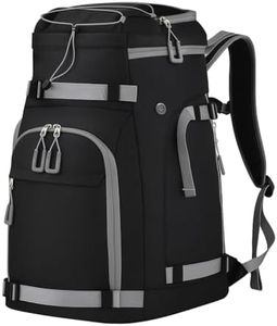 Expandable Ski Boot Bag – 55L to 70L Waterproof Ski & Snowboard Boot Backpack with Helmet Compartment – Fits Boots, Goggles, Gloves & Gear – Travel-Ready for Men & Women