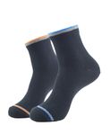 Jockey Men's Ankle Length Cotton Socks (Pack of 2) 7051_Black_FREE SIZE