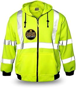 KwikSafety - Charlotte, NC - Women's Fleece Safety Hoodie | PPE Hi Vis Reflective Jackets, Yellow, X-Small