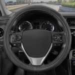 BDK Auto SW-761-BK: TPE Black Stitched Steering Wheel Cover/M