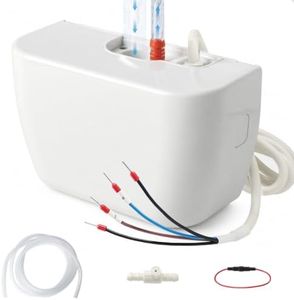 Wisewater 100-240V 65.6FT 10GPH Silent Mini Split Condensate Pump 19dB Low Noise Automatic Condensate Removal Pump with Safety Switch for HVAC Split AC HVAC Portable Air Conditioner Dehumidifiers