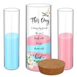 Irenare Unity Sand for Wedding Ceremony Set Wedding Sand Vase Kit Include Sand Ceremony Vase, Sand, Cork Stopper for Weddings Engagement Anniversary Memorial Bridal Party(Flower)