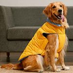 Heads Up For Tails Cozy Pupper Reversible Dog Jacket - Yellow/Ocean Blue - 2XL