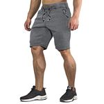 CRYSULLY Men Basketball Track Gym Workout Soccer Volleyball Baseball AthleticYoga Shorts Dark Grey