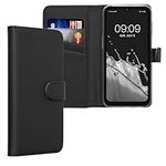 kwmobile Case Compatible with Samsung Galaxy Xcover6 Pro - Wallet Case PU Leather Phone Cover with Card Holder Slots - Black