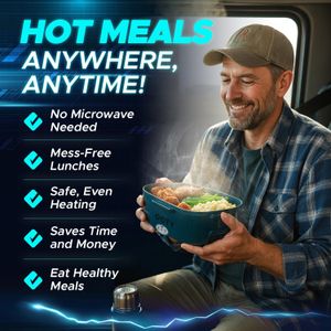 OCTY Electric Heated Lunch Box, 1.5L – Green Portable Food Warmer