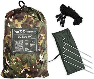 DD Hammocks - DD Tarp 3.5 x 3.5 - MC (11.5ft x 11.5ft) - 100% Waterproof Lightweight & Multifunctional Large Camo Rainfly Tarp Tent Shelter for Camping Bushcraft & Hiking Adventure