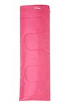 Mountain Warehouse Basecamp 200 Mini Sleeping Bag - 2 Season, 160 * 65cm, Insulated Kids Travel Sleep Essential - For Spring Summer, Camping & Travel Bright Pink
