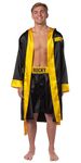 INTIMO Rocky Balboa Men's Film Movie Satin Robe and Short Set (Italian Stallion, Small/Medium)