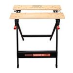 BLACK+DECKER Workmate, Work Bench Tool Stand Saw Horse Dual Clamping Crank, Heavy Duty Steel Frame, WM301