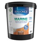 Seal-Once Marine Premium Wood Sealer - Waterproof Sealant - Wood Stain and Sealer in One - 5 Gallon & Bronze Cedar