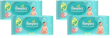 Pampers Baby Gentle Wet Wipes with Lid 288 Count (72 X Pack of 4) | with Aloe Vera and Vitamin E | 97% Pure Water | Paraben free | Combo Pack