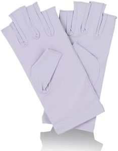 Saian UV Protection Gloves UPF 50+ -Fingerless Sun Gloves to Protect Hands - Lightweight Nylon No Fingertips for Manicure Lamp Nails Care - Everyday Wear for Women Technician, Manicurist Accessories