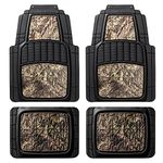 Mossy Oak Camo Trimmable Floor Mats - All Weather Protection - Trim to Fit for Car, SUV, Van, Trucks - Official Licensed Product (4 Pcs)