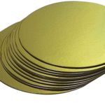 Choco Decor Gold Cake Base Round Board Gold Cake Base Round Board (Size 8 inch) 7 Piece