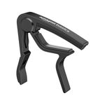 Amazon Basics Professional Metal Capo | For Acoustic & Electric Guitars & Ukelele | Versatile Fit | Buzz Free (Black)