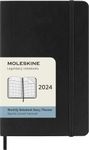 Moleskine Monthly Agenda 12 Months 2024, Agenda 2024, Size Pocket 9x14, Soft Cover and Elastic Closure, Colour Black